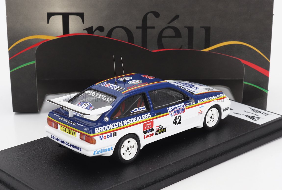 Ford Sierra RS Cosworth No. 42 Phil Collins Bryan Thomas Rally RAC Lombard 1986 Trofeu 1:43 scale model - image 2