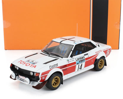 TOYOTA - CELICA 2000GT RA21 N 14 RALLY RAC LOMBARD 1977 PER INGE WALFRIDSSON - JOHN JENSEN - WHITE RED
