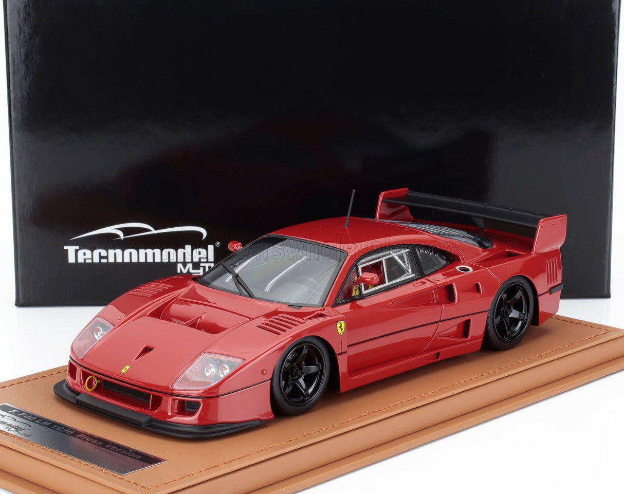 FERRARI | F40 LM VERSIONE STAMPA 1996 - CERCHI NERI - CON VETRINA - CON VETRINA
