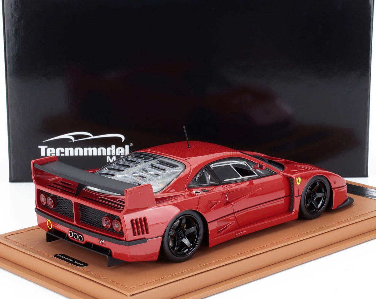 FERRARI | F40 LM VERSIONE STAMPA 1996 - CERCHI NERI - CON VETRINA - CON VETRINA
