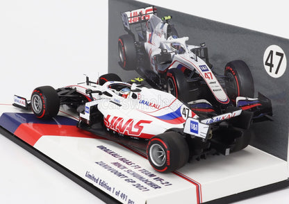Limited edition 1:43 Uralkali Haas F1 Team VF-21 model car of Mick Schumacher at Zandvoort GP 2021, also offered on Vroomi