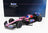 Voiture miniature F1 Alpine Team BWT rose et noire par Vroomi, avec logos BWT et Ocon détaillés