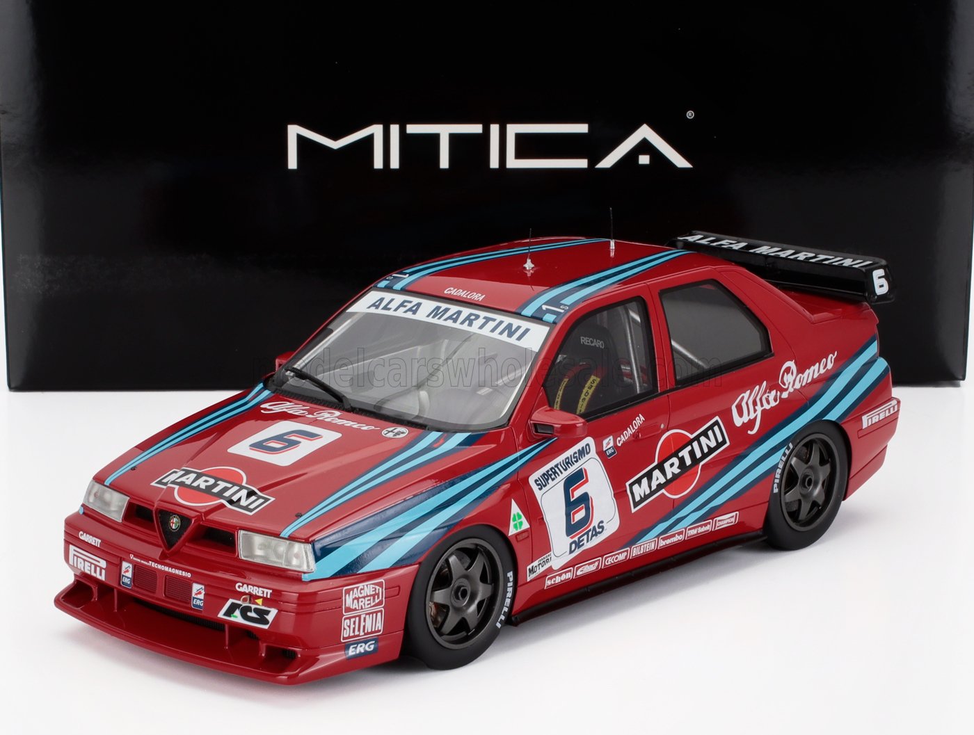 1/18 scale Alfa Romeo 155 V6 Ti race car model with Martini livery, available online now