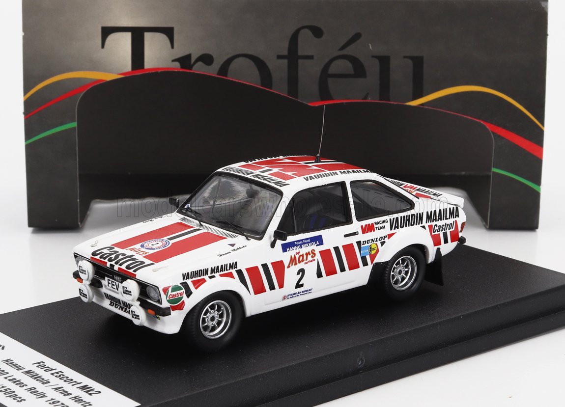 Ford Escort MkII No. 2 Hannu Mikola Arne Hertz Rally Lakes 1979 Night Version Trofeu 1:43 scale model