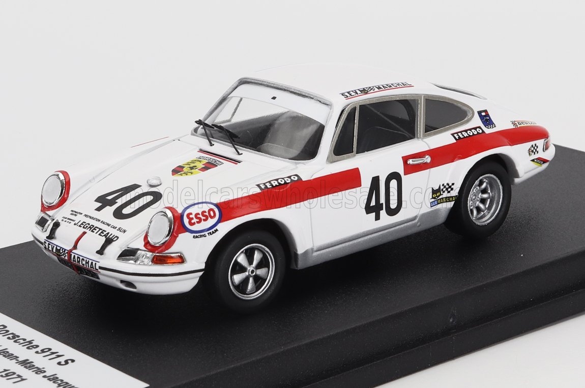 Porsche 911S Coupe No. 40 Jean Egreteaud Jean Marie Jacquemin 24h Le Mans 1971 Trofeu 1:43 scale model