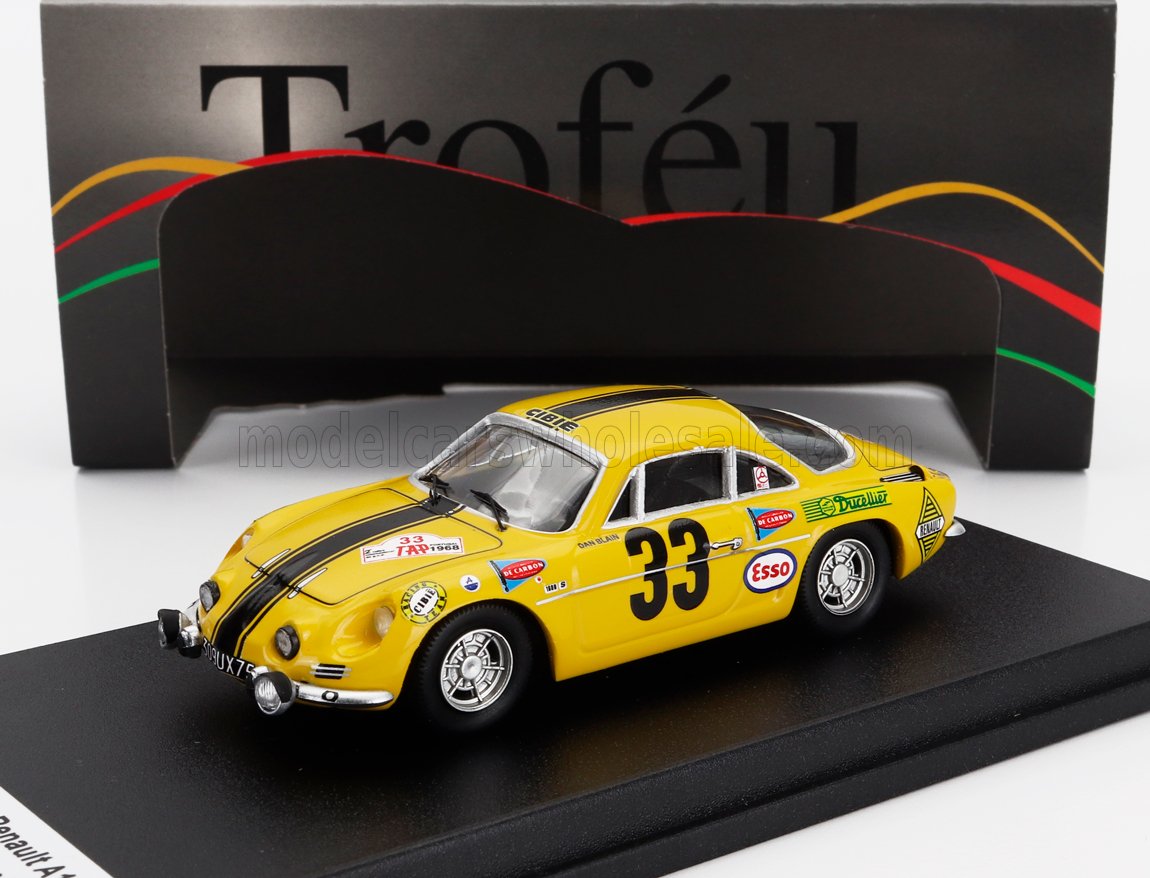 Alpine A110 No. 3 Dan Blain Christian Melville Rally TAP 1968 Night Version Trofeu 1:43 scale model