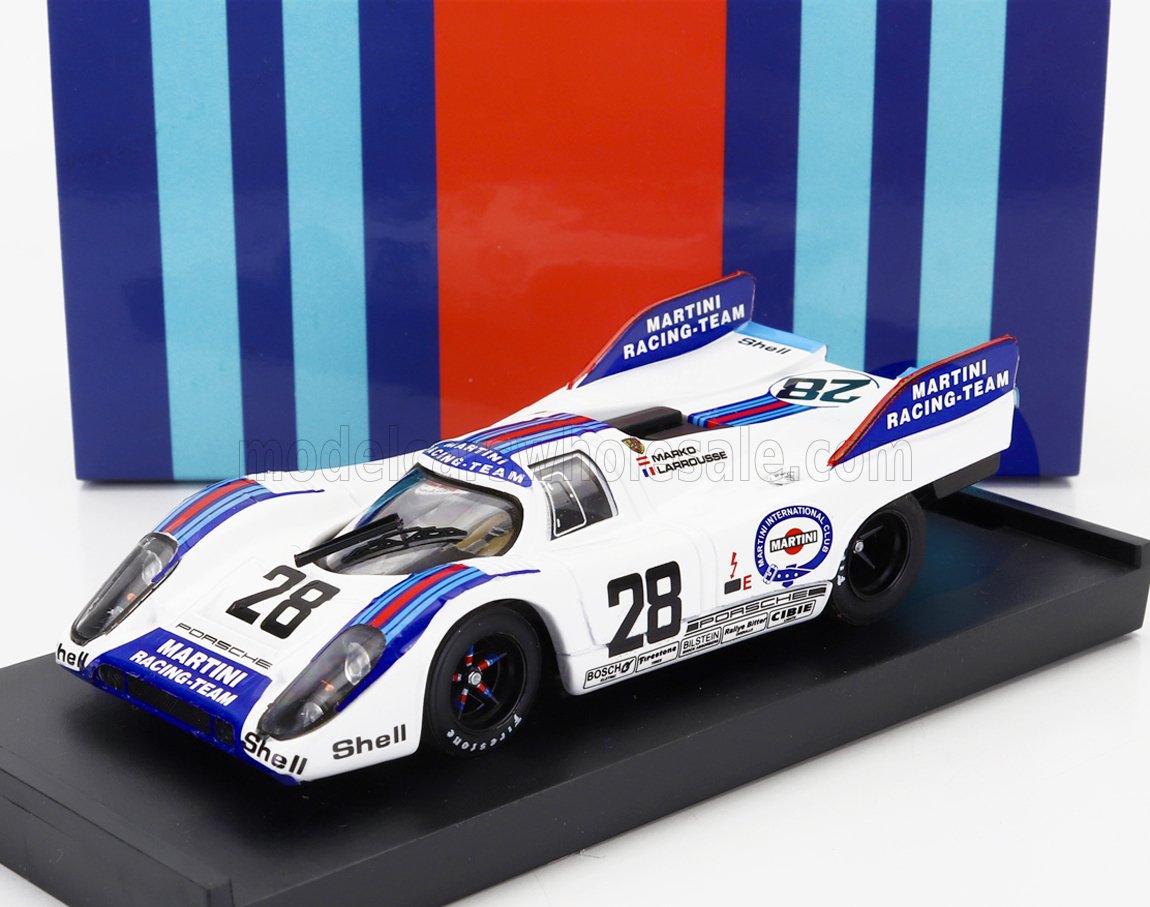 Porsche 917K Martini Racing Team No. 28 Helmut Marko Gerard Larrousse 1000km Austria 1971 Brumm 1:43 scale model