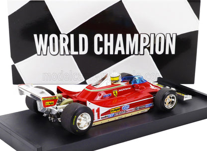 FERRARI - F1 312T4 N 11 VINCITORE DEL CAMPIONATO MONDIALE GP DI MONZA ITALIA 1979 JODY SCHECKTER - CON FIGURINA DEL PILOTA - ROSSO