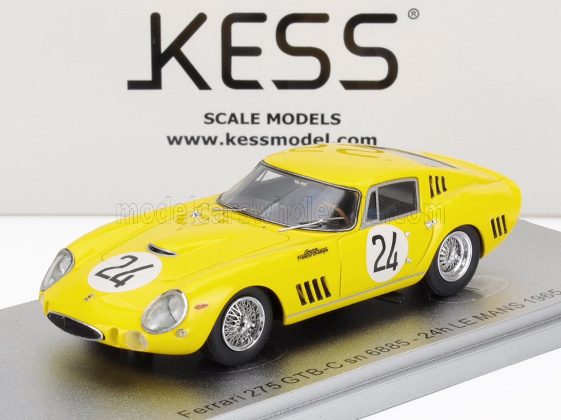 FERRARI - 275 GTB/C sn.6885 TEAM ECURIE FRANCORCHAMPS N 24 3rd 24h LE MANS 1965 WILLY MAIRESSE - JEAN BLATON (BEURLYS) - YELLOW - Vroomi