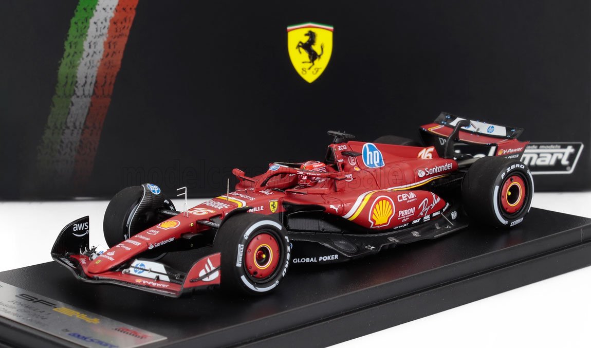 FERRARI - F1  SF-24 TEAM SCUDERIA FERRARI N 16 WINNER AUSTIN USA GP 2024 CHARLES LECLERC - RED WHITE BLACK