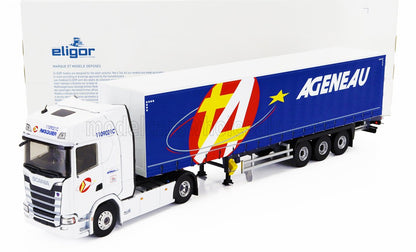 SCANIA - S500 TRUCK SEMI-FRIGO AGENEAU TRANSPORTS 2020 - WHITE BLUE - Vroomi