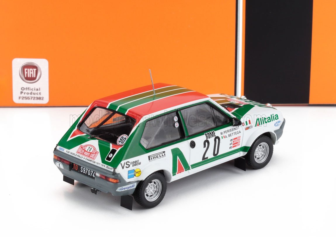 Fiat Ritmo 75 Abarth Alitalia No. 20 Attilio Bettega Maurizio Perissinot Rally Monte Carlo 1979 Night Version IXO Models 1:43 scale model - image 2