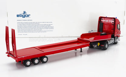 IVECO FIAT - STRALIS 480XP TRUCK RIMORCHIO PIANALE TRASPORTO MEZZI MOVIMENTO TERRA 2018 - RED - Vroomi