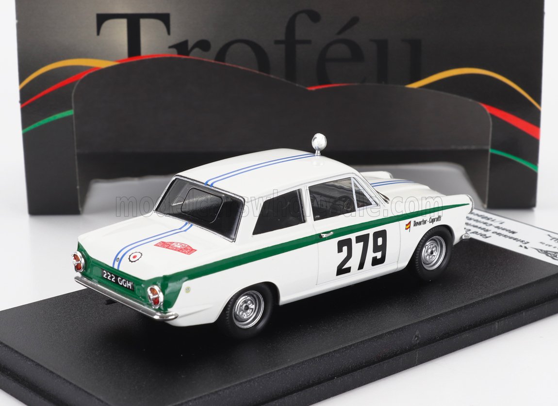 Ford Cortina Lotus No. 279 Estanislao Reverter Oscar Caprotti Rally Monte Carlo 1964 Trofeu 1:43 scale model - image 2