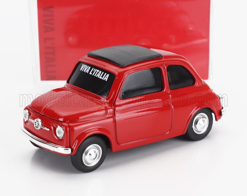 FIAT - 500 1965 - VIVA L'ITALIA - GIORNATA DELL'UNITÀ NAZIONALE E DELLE FORZE ARMATE - modellino in scala RED modellino Vroomi