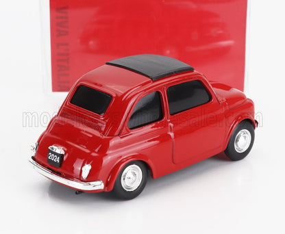 FIAT - 500 1965 - VIVA L'ITALIA - GIORNATA DELL'UNITÀ NAZIONALE E DELLE FORZE ARMATE - modellino in scala RED modellino Vroomi