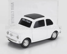 FIAT - 500 1965 - VIVA L'ITALIA - GIORNATA DELL' UNITA' NAZIONALE E DELLE FORZE ARMATE - WHITE Scale model car on Vroomi