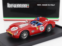 FERRARI - 250TR TESTAROSSA 3.0L V12 SPIDER TEAM NORTH AMERICAN RACING N.A.R.T. N. 17 2° posto 24 Ore di Le Mans 1960 RICARDO RODRIGUEZ - ANDRE PILETTE - modellino in scala rossa modellino Vroomi