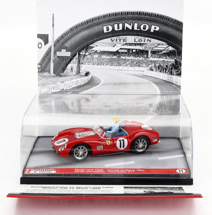 FERRARI - 250TR TESTAROSSA 3.0L V12 SPIDER TEAM SCUDERIA FERRARI SPA N 11 WINNER 24h LE MANS 1960 WITH OLIVIER GENDEBIEN FIGURE - RED Scale model car on Vroomi