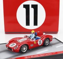 FERRARI - 250TR TESTAROSSA 3.0L V12 SPIDER TEAM SCUDERIA FERRARI SPA N 11 WINNER 24h LE MANS 1960 WITH OLIVIER GENDEBIEN FIGURE - RED Scale model car on Vroomi