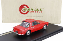 Red classic Esval model car on black display with branded packaging, now accessible via Vroomi