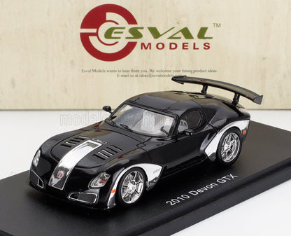 Black and silver 2010 Devon GTX model car on display stand by Esval Models, available on Vroomi