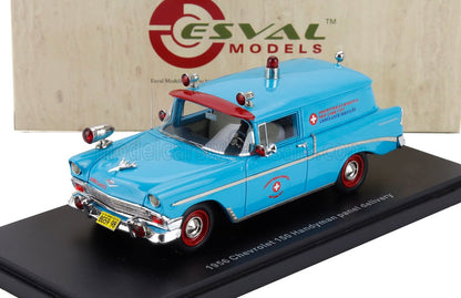 CHEVROLET - FURGONETA AMBULANCIA 150 DE 1956 - AZUL Y ROJO