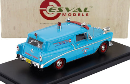 CHEVROLET - FURGONETA AMBULANCIA 150 DE 1956 - AZUL Y ROJO