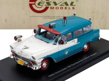 CHEVROLET - 150 HANDYMAN AMBULANCIA 1956 - BLANCO TURQUESA Y ROJO