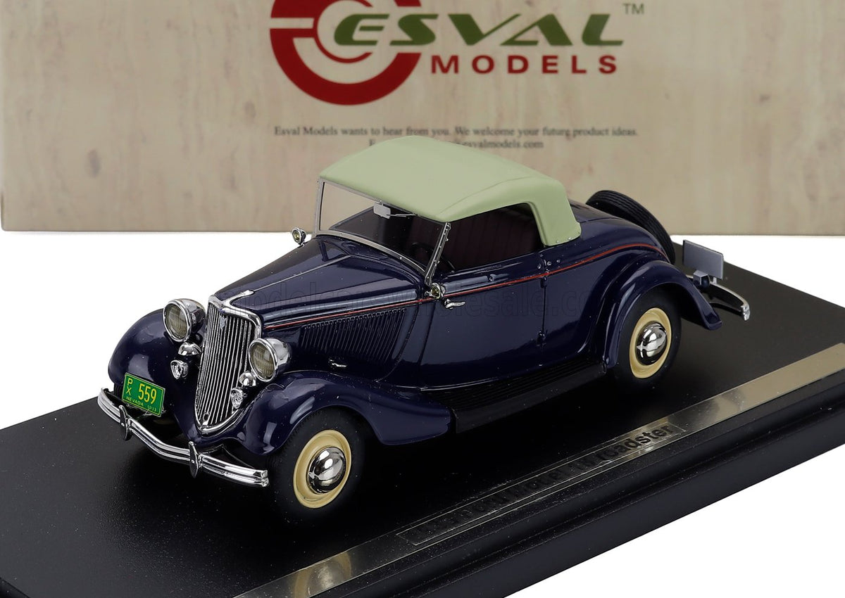 Ford Model 18 Roadster 1933 Blue Cream Esval Model 1:43 scale model