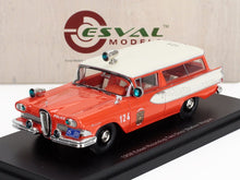 EDSEL - ROUNDUP SW FAMILIAR DE POLICÍA 1958 - ROJO Y BLANCO