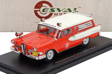 EDSEL - ROUNDUP SW FURGONETA AMBULANCIA 1958 - ROJO Y BLANCO