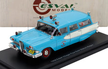 EDSEL - AMBULANCIA VILLAGER 1958 - AZUL CLARO Y BLANCO