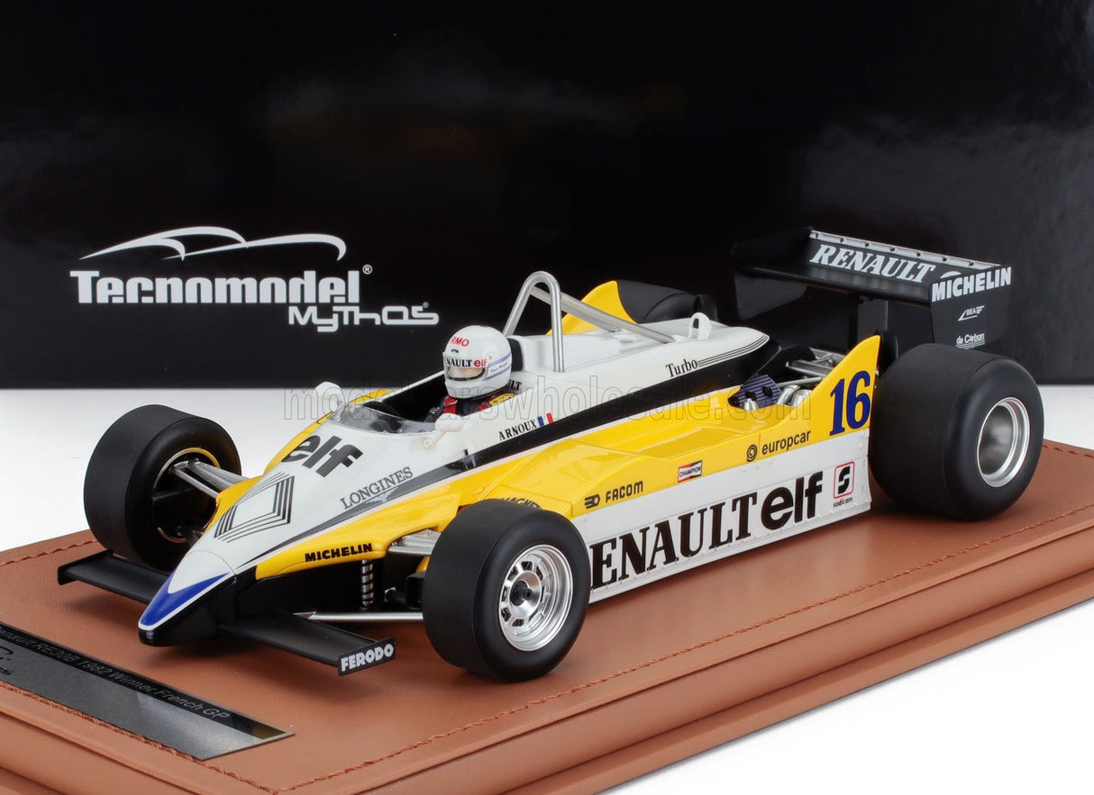 RENAULT | F1  RE30B V6 TURBO TEAM RENAULT ELF N 16 WINNER FRANCE GP (with pilot figure) 1982 RENE ARNOUX