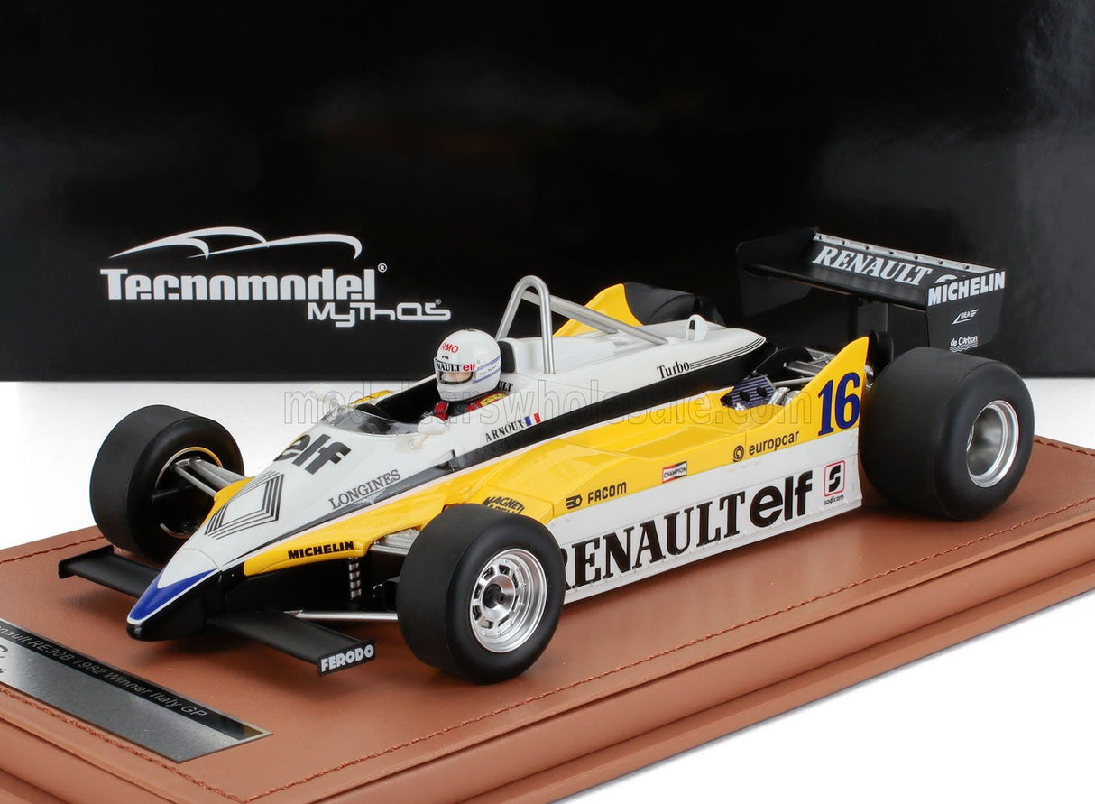 RENAULT | F1 RE30B V6 TURBO TEAM RENAULT ELF N 16 VINCITORE GP ITALIA (con figurino del pilota) 1982 RENE ARNOUX