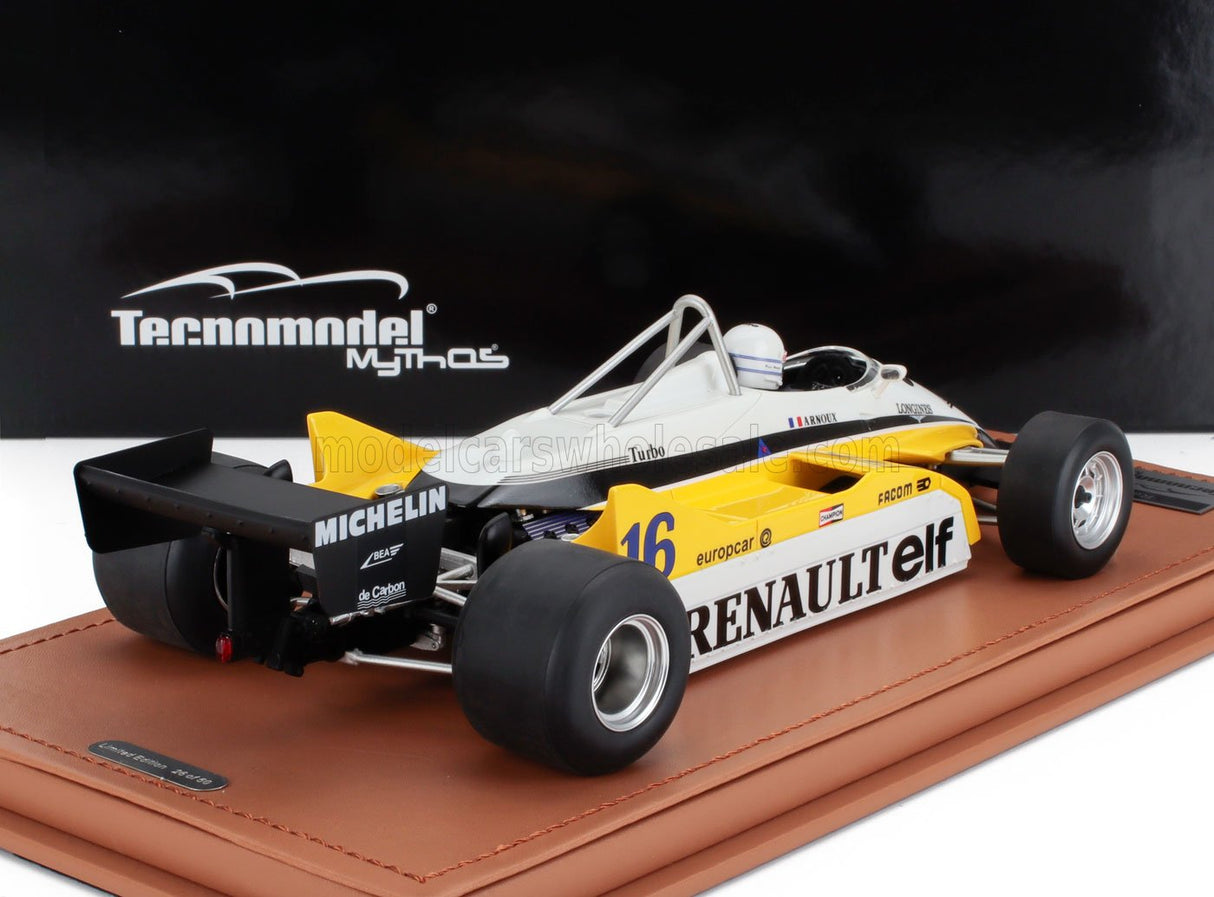 RENAULT | F1 RE30B V6 TURBO TEAM RENAULT ELF N 16 VINCITORE GP ITALIA (con figurino del pilota) 1982 RENE ARNOUX