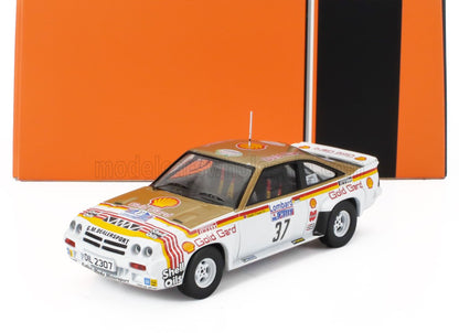 OPEL - MANTA 400 TEAM GM DEALER SPORT N 37 RALLY RAC LOMBARD 1984 BERTIE FISHER - AUSTIN FRAZER - WHITE RED YELLOW - Vroomi