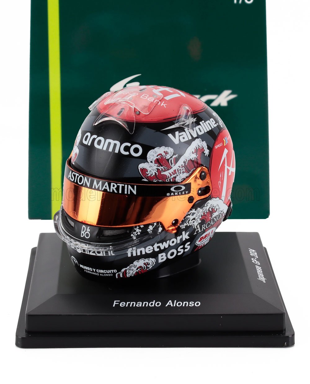 BELL HELMET - CASCO HELMET F1 FERNANDO ALONSO TEAM ASTON MARTIN ARAMCO COGNIZANT N 14 JAPAN GP 2024 - VARIOUS