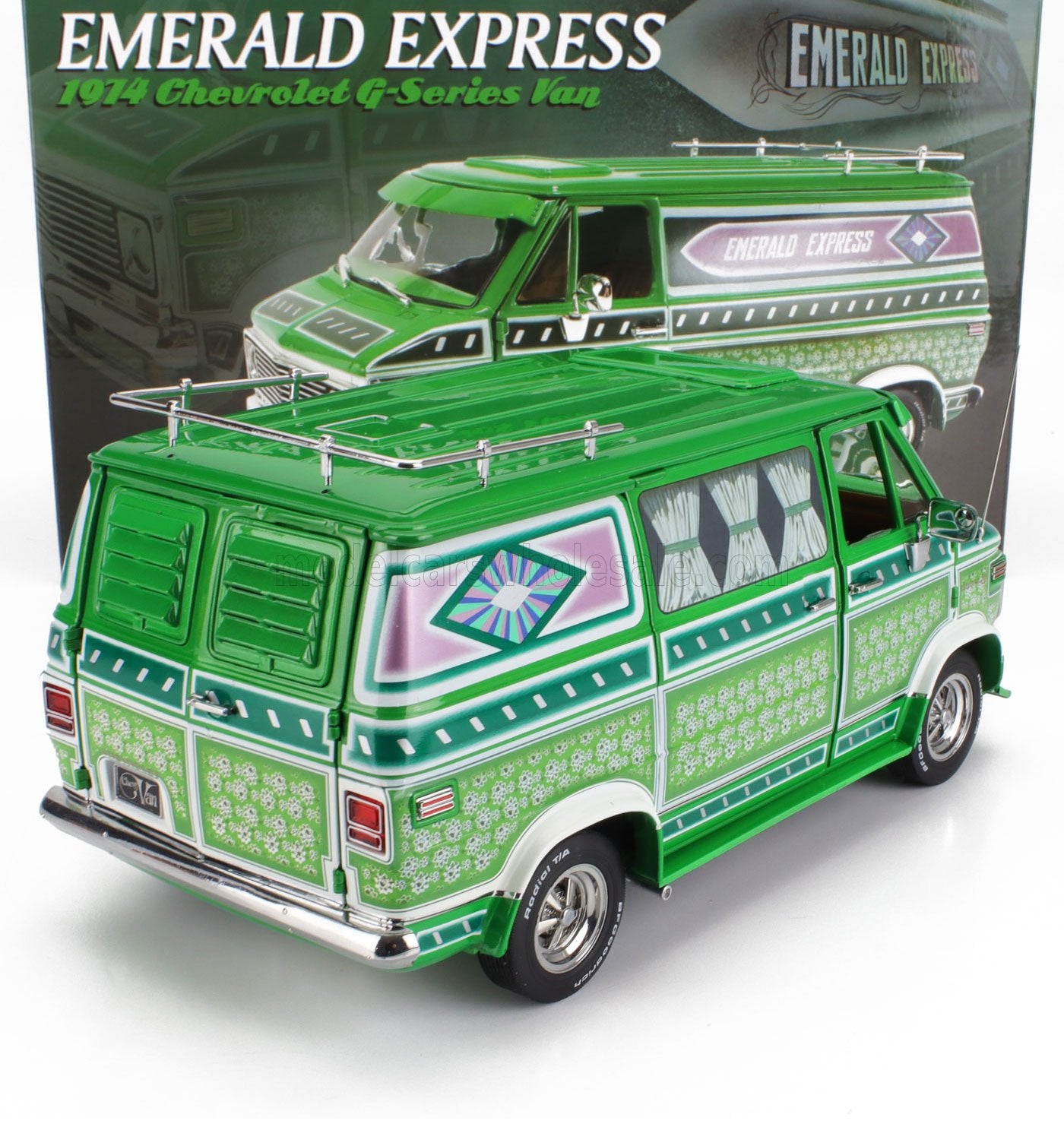 CHEVROLET - G-SERIES VAN EMERALD EXPRESS 1974 - GREEN MET - Vroomi