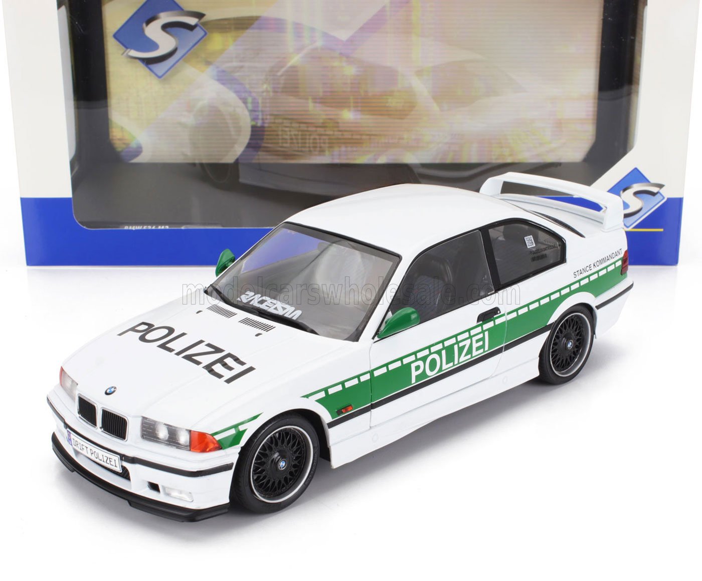 BMW - 3-SERIES M3 (E36) COUPE POLIZEI 1991 - WHITE GREEN - Vroomi