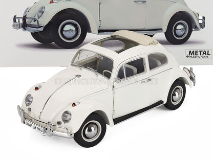 VOLKSWAGEN - BEETLE KAFER MAGGIOLINO OPEN ROOF 1963 - WHITE