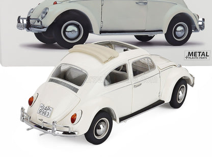 VOLKSWAGEN - BEETLE KAFER MAGGIOLINO OPEN ROOF 1963 - WHITE