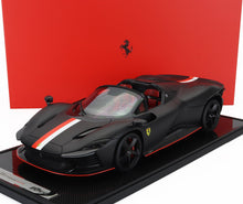 FERRARI | DAYTONA SP3 SERIE ICONA OPEN ROOF PRINCIPATO DI MONACO LIVERY N 16 PERSONAL CAR CHARLES LECLERC 2022 - CON VETRINA - WITH SHOWCASE