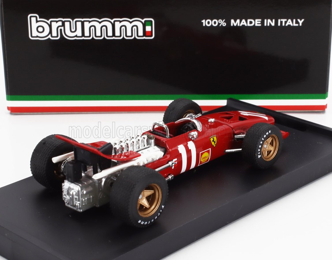 FERRARI - F1 312 N 11 MONACO GP 1969 CHRIS AMON - RED WHITE Scale model car on Vroomi