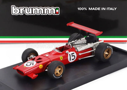 FERRARI - F1 312 N 15 SPAIN GP 1969 CHRIS AMON - RED WHITE Scale model car on Vroomi