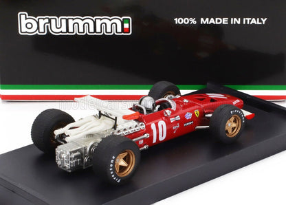 FERRARI - F1 312 N 10 GP D'ITALIE 1969 PEDRO RODRIGUEZ - AVEC FIGURINE DE PILOTE - ROUGE ET BLANC Maquette de voiture sur Vroomi