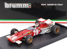 FERRARI - F1 312B N 28 BELGIUM GP 1970 IGNAZIO GIUNTI - WITH DRIVER FIGURE - RED WHITE Scale model car on Vroomi