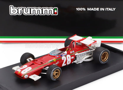 FERRARI - F1 312B N 28 GP DEL BELGIO 1970 IGNAZIO GIUNTI - ROSSO BIANCO modellino in scala modellino Vroomi