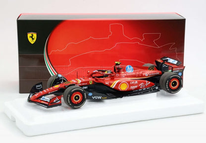 FERRARI - F1  SF-24 TEAM SCUDERIA FERRARI N 55 MONZA ITALY GP 2024 CARLOS SAINZ - POLYFOAM PACKAGING - RED BLACK