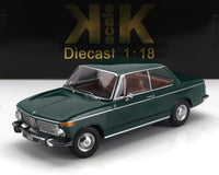 Groene BMW 1802 modelauto, 1:18 diecast van KK Scale, ideaal voor Vroomi verzamelaars